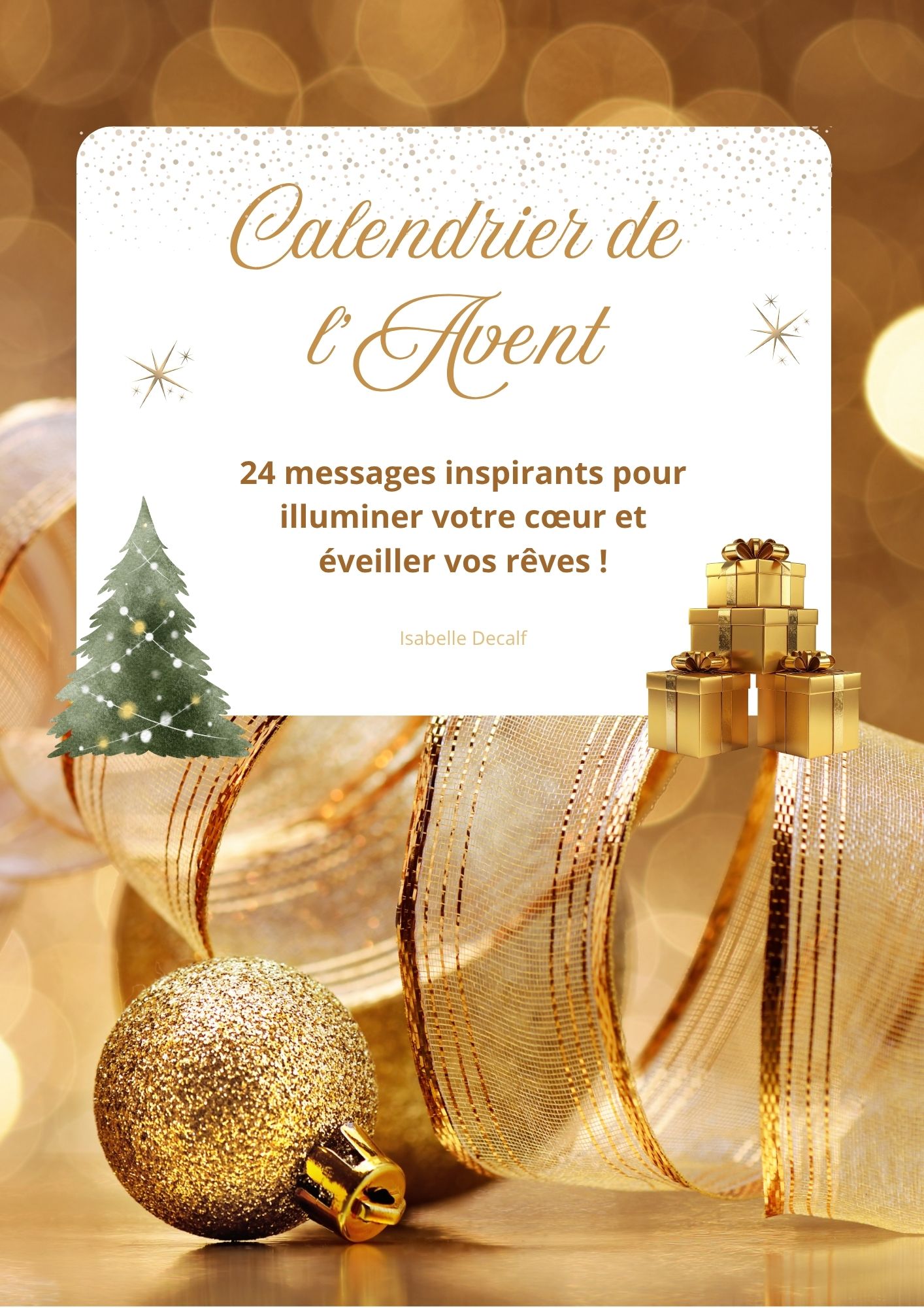 calendrier de l'avent doré