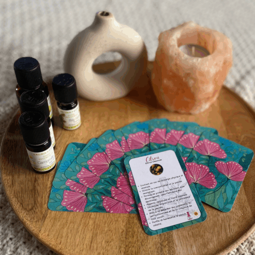 Oracle des Essences Aromatiques – oracle intuitif pour explorer l’état émotionnel et les besoins grâce aux huiles essentielles