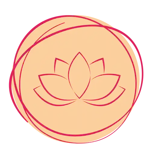 Icone de fleur de lotus rose et beige illustrant les tarifs des séances de soin